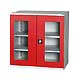 Armoire basse porte transparente